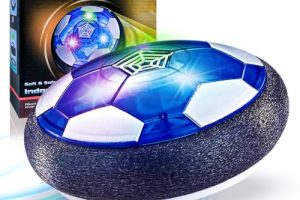 Hover Soccer Ball Kids Toys, USB Rechargeable Hover Ball with Protective Foam Bumper and Colorful LED Lights, Air Power Soccer Hover Ball for Kids Soccer Game for 3 4 5 6 7 8-12 Years Old Boy Girl