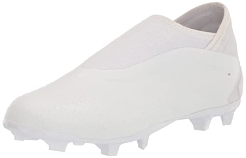 adidas Unisex Predator Accuracy.3 Firm Ground Soccer Shoe, White/White/Black (Laceless), 8 US Men