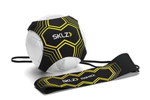 SKLZ Star-Kick Hands-Free Adjustable Solo Soccer Trainer – Fits Ball Sizes 3, 4, and 5 (Black)