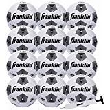Franklin Sports Soccer Balls – Size 4 F-100 Youth Soccer Balls – 12 Pack Bulk with Pump