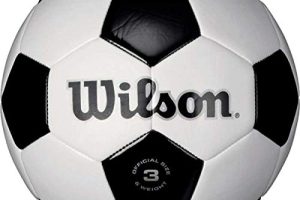 WILSON Traditional Soccer Ball – Size 5, Black/White