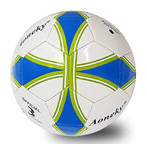 Aoneky Kids Deflated Mini Soccer Ball for Boy Girl Aged 3-8 Years Old,Dogs,Size 3, Small