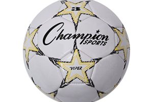 Champion Sports Viper Soccer Ball, Size 3 Yellow/Black/White