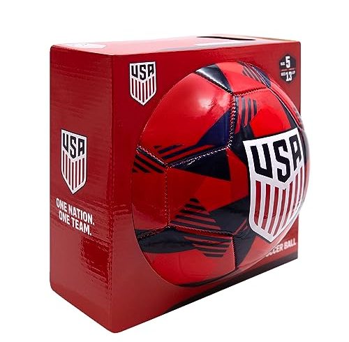 Icon Sports Official Licensed U.S. Soccer Ball – Red Prism